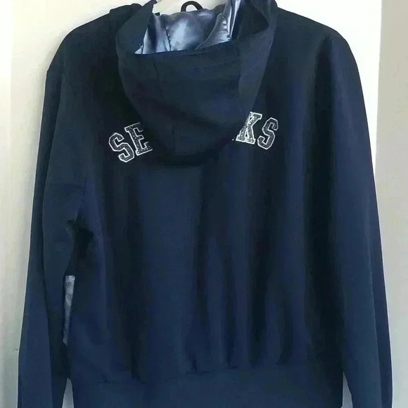 NFL Team Apparel Women's Seahawks bling hooded jacket L - Picture 3 of 14